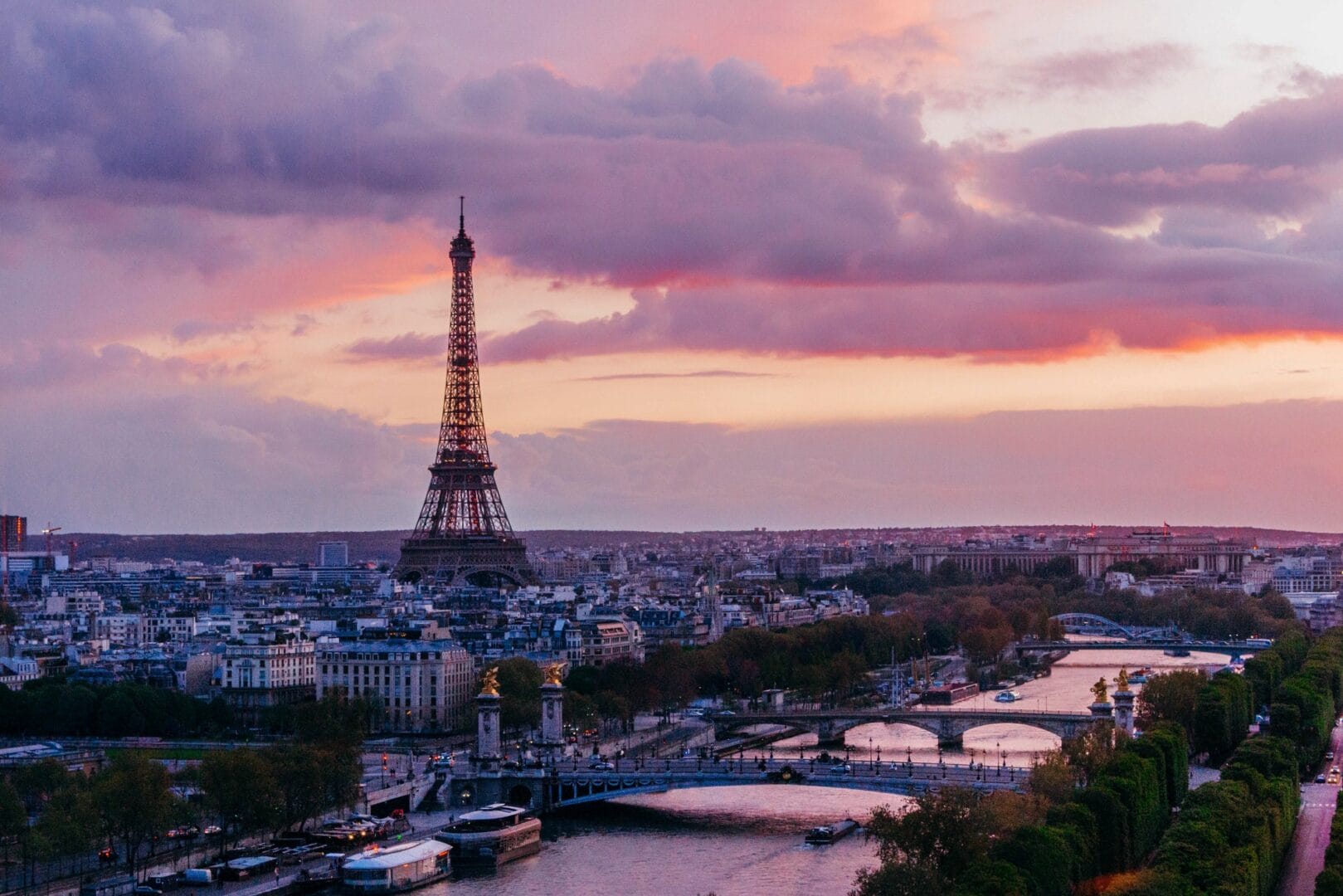 Paris at sunset